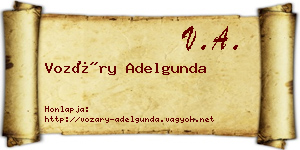 Vozáry Adelgunda névjegykártya